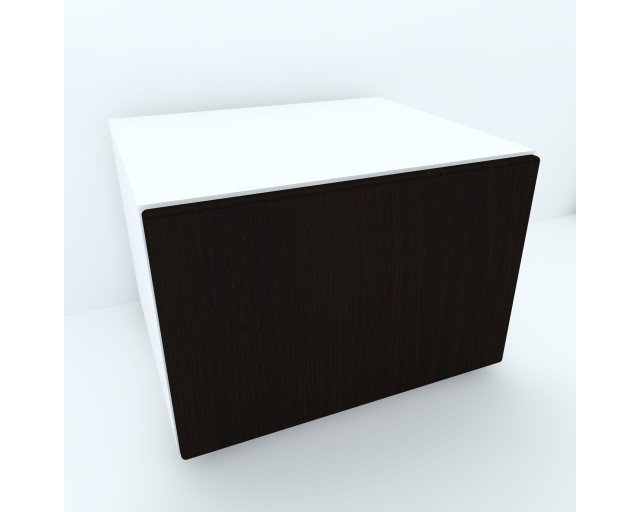 Armonia Comoda alba cu o usa cu sistem "PUSH TO OPEN" front MDF Wenge